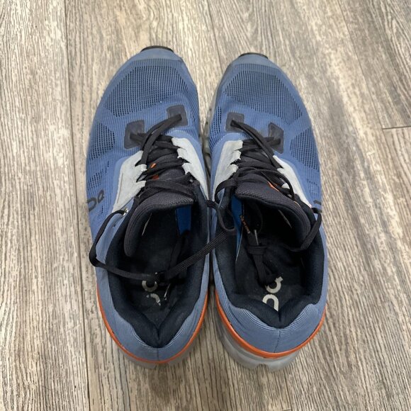 On Cloudstratus Lake Blue Grey Orange Running Shoes Men’s Size 12 main image 4